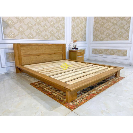 Giường Nhật 01 - 1m6 : Giường Ngủ Gỗ Sồi - Kiểu Bệt